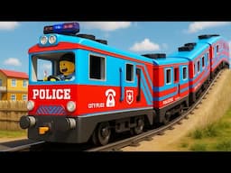 🛑 Lego Thief Tries to Rob the Train - Police Thief Cartoon - Choo choo train kids videos
