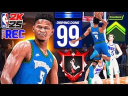 ANTHONY EDWARDS "WALKING BUCKET" BUILD is UNGUARDABLE in the RANDOM REC (NBA 2K25)