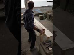 Creating Waves and building a sea view bar from scaffold boards for WhiteCliffs Cafe