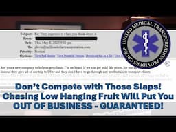 Don't Compete with Those Slaps! Chasing Low Hanging Fruit Will Put You OUT OF BUSINESS - GUARANTEED!