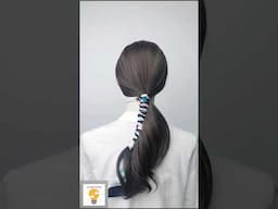 Scarf hairstyle for long hair. Simple hairstyle for long hair. #scarfhairstyle #shorts