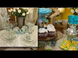 MAKE Beautiful Tiered Dessert Stands for Parties on a Budget