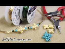 Ceramic Flower Cuff Bracelet DIY with Craft Wire: Spill the Beads with Joyce Trowbridge