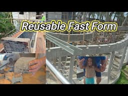 Building a Concrete Pergola Part 4 Making reusable Forms for the Joist! Fast to Strip and Reset.