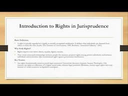 LLB JURISPRUDENCE = CONCEPTUAL ANALYSIS OF RIGHTS