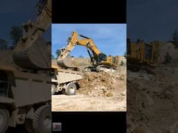 😱Riesiger CAT 6015 & 775G - Limestone Quarry  #caterpillar6015