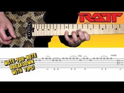 RATT - The Morning After - guitar lesson (solo) with tabs! 🐭🎸