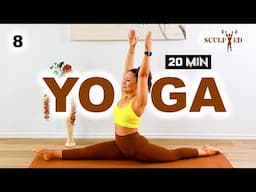 20 Min Tension Releasing YOGA (Full Body Stretch) | Day 8 in the Sculpted Series