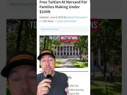 Harvard Makes Tuition Free For Families Earning Less Than $200k