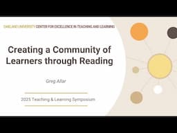Creating a Community of Learners Through Reading