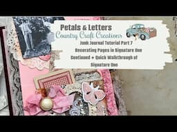 Junk Journal Tutorial Part 7 Decorating Pages in Signature One Continued | Country Craft Creations