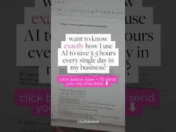 Want to know exactly how I use AI to save 3-5 hours every single day in my business?