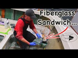 Fiberglassing The Stringer Extensions To The Transom #Bertam25