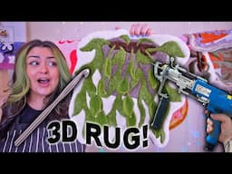 3D HANGING PLANT MADE WITH YARN?! Tufted Rug + Crochet Vines