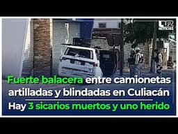 Así fue la balacera entre camionetas artilladas y blindadas en Tierra Blanca. Hay 3 sicarios muertos