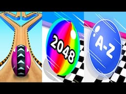 Going Balls VS Ball Run 2048 VS AZ Run - All Levels Gameplay Android iOS Ep 1