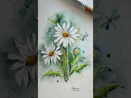 How to make your daisies stand out! #short #shortsyoutube #watercolorartist