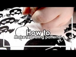 How to make repeating patterns by hand-inktober 2019 tutorial part 1