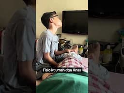 Aritu dah belajar buat fisio, harini buat kt umah, Anas yg tolong #kneepain #kneesurgery
