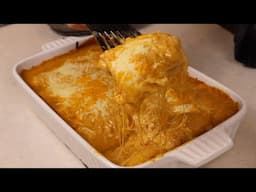 These Creamy White Chicken Enchiladas are a Cheese Lovers Dream!