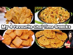 चाय पीने का मज़ा  4 New & Easy Snacks Recipes For Tea-Time | Yummy Tea-Time Snacks Recipes