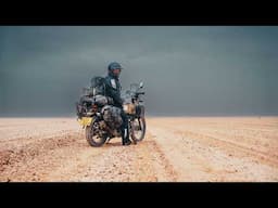 From hot desert to flooded desert traveling by motorbike through Namibia  Episode 7