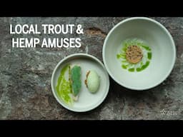 Chef Yornie van Dijk presents his TROUT & HEMP AMUSES at restaurant Basiliek, Harderwijk