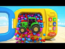Bingo Song + The Wheels on The Bus Song - Researching auto parts - Baby Nursery Rhymes & Kids Songs