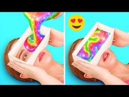 CUTE EPOXY RESIN vs POLYMER CLAY CRAFTS |||| Never-Ending Food For 24 Hours By 123 GO! GOLD