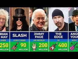 Legendary Richest Guitarists Of All Time | Eric Clapton, Keith Richards, Brian May