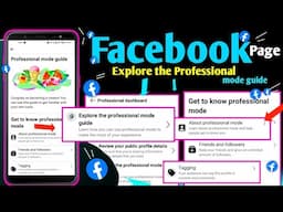 Explore the professional mode guide | facebook page Explore the professional mode guide