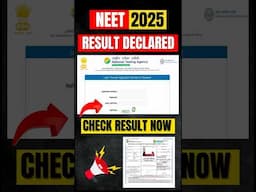 NEET 2025 Result OUT 🔥 | How to Check Your NEET Scorecard in 30 Seconds! #shorts #neet #neetresult