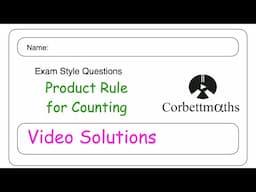 Product Rule for Counting Answers - Corbettmaths