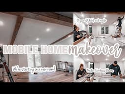 IT’S TIME TO START ON A NEW ROOM IN THE DOUBLE WIDE! Extreme mobile home makeover | old double wide