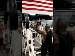 225lbs on the strict press #shoulderworkout