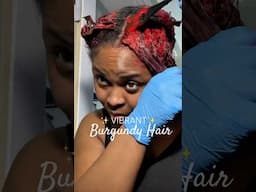 Burgundy Natural Hair Color Transformation | L’Oréal Hicolor Magenta & Red | Strawberry leopard Foxy