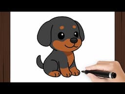 How To Draw a PUPPY KAWAII I Easy