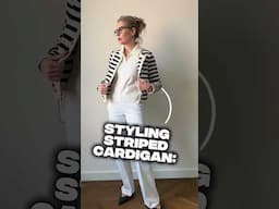 How to style striped cardigan #springstyle #springtrends #styleover40 #stylingtips
