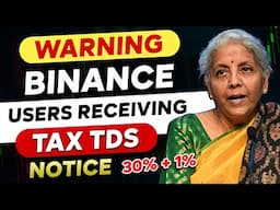 🛑 ALERT : INDIAN Binance Traders Receiving TAX TDS NOTICE | IMP Day for Crypto | Bitcoin News Today