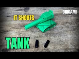 ORIGAMI SHOOTING TANK EASY ORIGAMI WORLD TUTORIAL | DIY PAPER TANK THAT REALLY SHOOTS