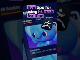 5 Tips for Working Faster in #zbrush for iPad! #zbrushforipad