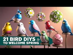 21 Beautiful Bird-Themed DIYs for Spring | Birdhouses, Feeders, Birdbaths & More!