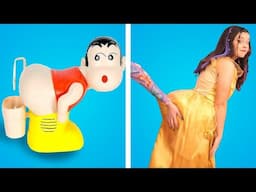 😱 Pimples, Flat Butt & Bad Hair?! Transforming into a REAL Princess! 💄✨ @CraftyPandaGO