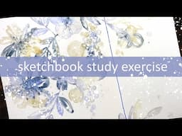 Watercolor Sketchbook Study with the book Painting Calm