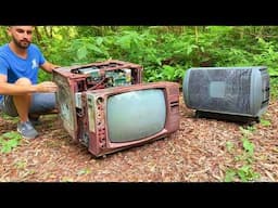 Restoration Antique PANASONIC TV Produced in 1991 // Restore Abandoned Color TV in the Chicken Coop