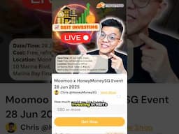 My next LIVE Event: REITs investing with @moomoosingapore