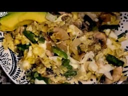 Espárragos con Champiñones y huevo!
