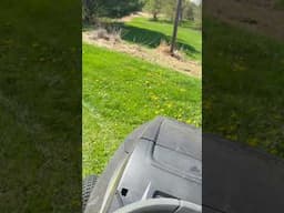 Ryobi 80V HP 46" Riding Lawn Tractor. - mowing around the garage P1