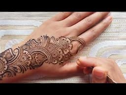 Easy stylish mehndi design | Simple mehndi design | Back hand arabic mehndi design | Mehandi design
