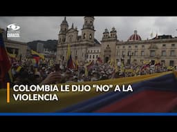 Marcha del Silencio por la paz en Colombia y en rechazo al atentado contra Miguel Uribe